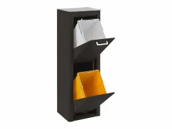 Don Hierro Cubo de basura para la cocina - Cubo de reciclaje - 2 compartimentos de 20L - CUBEK Negro Best