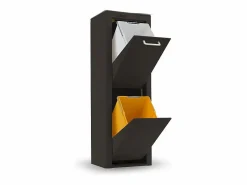 Don Hierro Cubo de basura para la cocina - Cubo de reciclaje - 2 compartimentos de 20L - CUBEK Negro Best