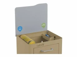 Cubo de basura para la cocina - Cubo de reciclaje - 3 compartimentos de 20L - CUBEK^Don Hierro