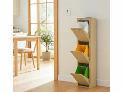 Cubo de basura para la cocina - Cubo de reciclaje - 3 compartimentos de 20L - CUBEK^Don Hierro