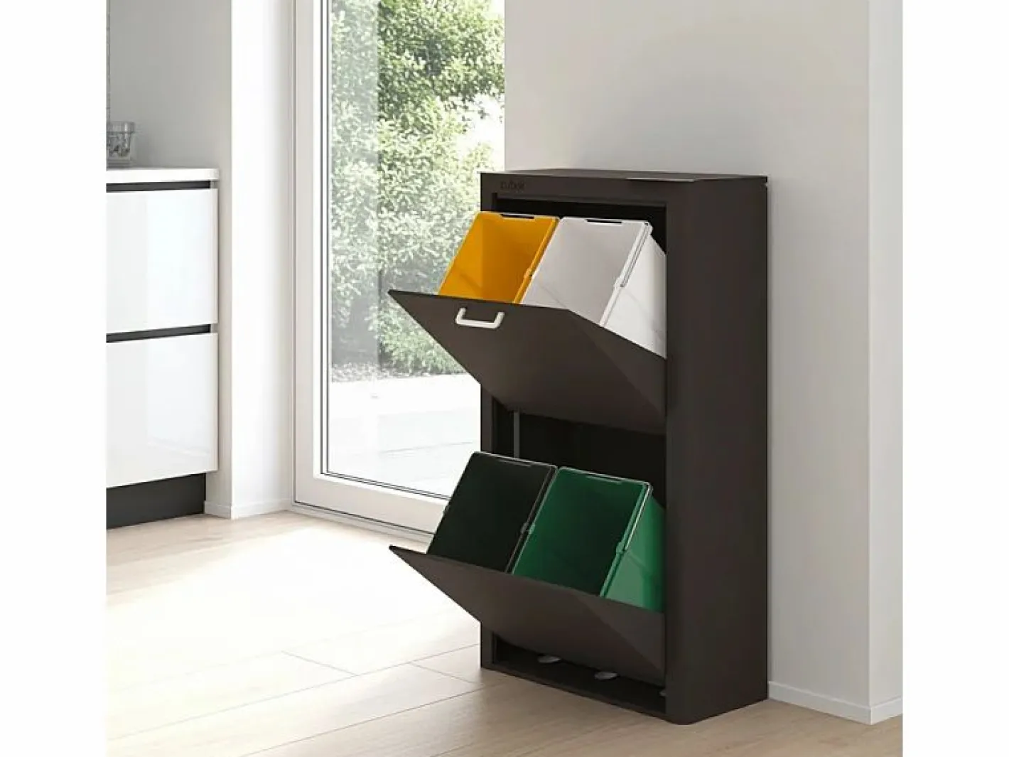 Cubo de basura para la cocina - Cubo de reciclaje - 4 compartimentos de 20L - CUBEK^Don Hierro Clearance