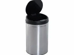 Homcom Cubo De Basura Para Cocina|Cubo de basura plateado 30.5x30.5x51.5 cm