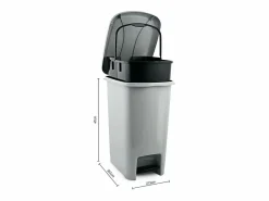 Cubo de Basura Rectangular con Tapa y Pedal 25 Litros 7house^7H SEVEN HOUSE Discount
