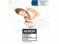 Cubrecolchón de 135x190 cm hipoalergénico de microfibra extra suave en color blanco Alisa^Cambia tus muebles