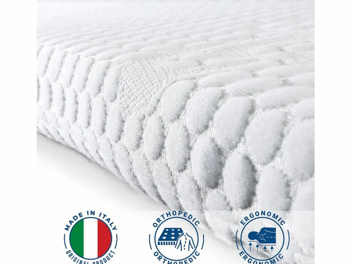 The White Stone Sobrecolchón|Cubrecolchón individual de espuma viscoelástica | protectores de colchón 6 cm | Cubrecolchón desenfundable | Antibacteriano y antihongos | 130 x 210