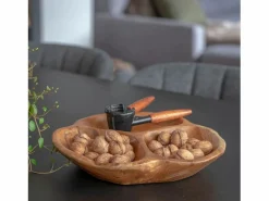 House Nordic Cuenco de teca Ø 30 x 5 cm Marru00f3n Sale