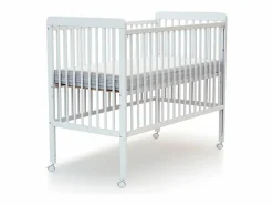 Cuna bebé madera con barrera deslizante 60x120 ESSENTIEL Blanca^AT4 Sale