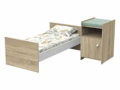 Cuna de madera de 120x60 convertible en 90x190 con cambiador de 1 puerta^ Clearance