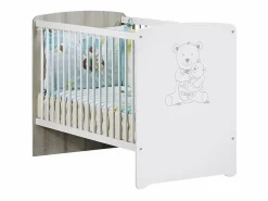 Cuna 120x60 serigrafiada topo en madera blanca^ Discount