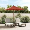 Garden Furniture Sombrilla|Daranor Sombrilla de jardín con poste de madera terracota 198x198x231cm