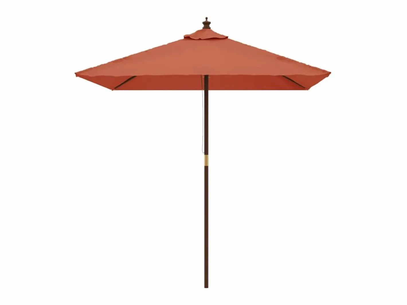 Garden Furniture Sombrilla|Daranor Sombrilla de jardín con poste de madera terracota 198x198x231cm