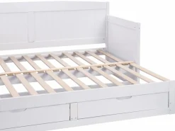 Vente-unique Cama Diván|Cama Nido|Daybed de 90 x 190 o 180 x 190 cm en pino y MDF con somier de láminas - DINIVA