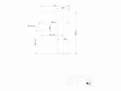 Essebagno Deco mezclador lavabo bajo cromo Plateado New