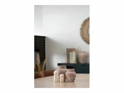 House Nordic Estatua|Decoración de cemento beige Estatuilla 6.5 x 6.5 x 15 cm