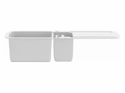 Delgany Fregadero de cocina con dos senos de granito^Garden Furniture Outlet