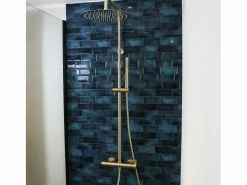 Essebagno Columna De Ducha|Delice II columna de ducha mecánica oro cepillado