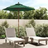 Garden Furniture Delinra Sombrilla de jardín con poste de madera verde 196x231 cm