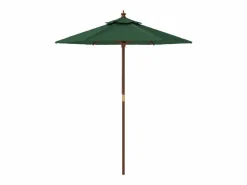 Garden Furniture Delinra Sombrilla de jardín con poste de madera verde 196x231 cm