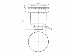 Wirquin Desagüe de ducha con cúpula cromada Tourbillon D90 Negro Sale