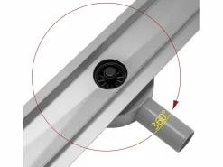 Rea Cañería|Desagüe lineal de acero inoxidable Pure Neo Pro 900 Brush Steel