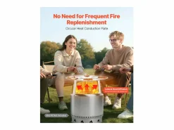 Difusor de Calor SucceBuy, 50.8x25.4 cm Protección Térmica Redonda, Difusor de Calor de Acero Inoxidable 304 con Tapa de Quemador Desmontable^ Outlet