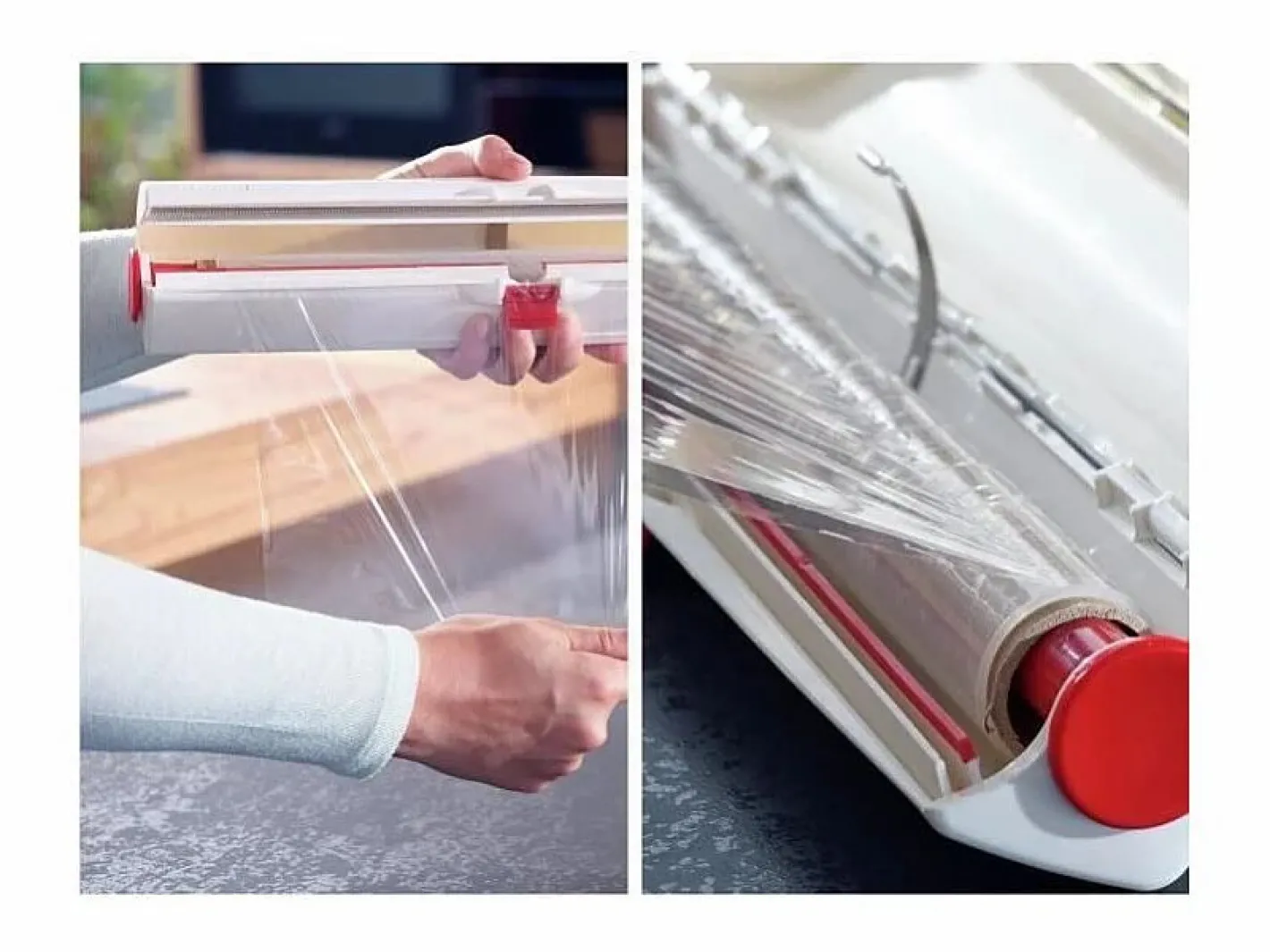 Materiales Y Utensilios De Cocina|Dispensador cortador de película PERFECT CUT para rollos de 33 cm - Blanco
