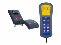 Diván de masaje con almohada de piel de ante artificial^vidaxl New
