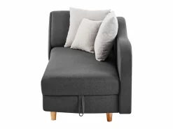 Diván (ángulo derecho) convertible de tela antracita con cojín gris PENELOPE^Vente-unique Hot