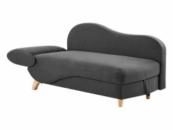 Diván (ángulo derecho) convertible de tela antracita con cojín gris PENELOPE^Vente-unique Hot