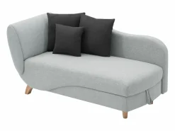 Vente-unique Diván (ángulo izquierdo) convertible de tela con cojines antracita PENELOPE Gris claro Best