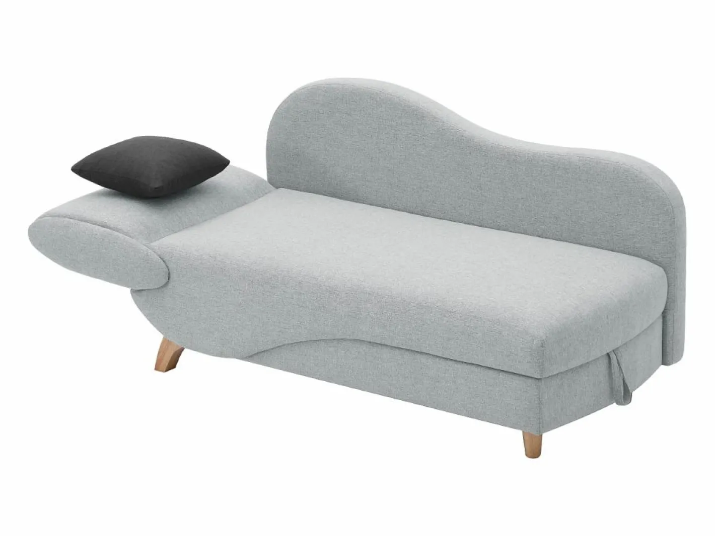 Vente-unique Diván (ángulo izquierdo) convertible de tela con cojines antracita PENELOPE Gris claro Best