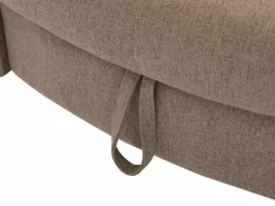 Diván (ángulo izquierdo) convertible de tela marrón con cojines grises PENELOPE^Vente-unique Clearance