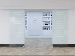 Vente-unique Doble puerta corredera ASTANA Alt.205xAncho 166cm Cristal Transparente Hot
