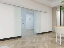Vente-unique Doble puerta corredera ASTANA Alt.205xAncho 166cm Cristal Transparente Hot