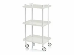 Don Hierro - Carrito auxiliar LEKY, armazón , 3 estantes. Multifuncional, práctico y decorativo- Blanco Outlet