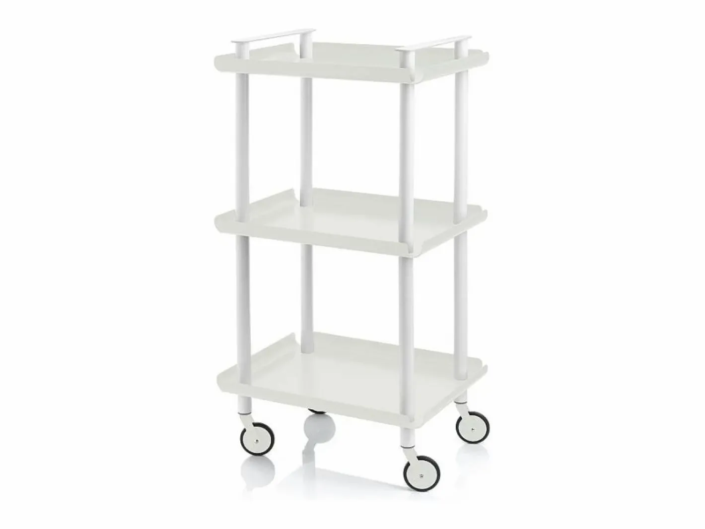 Don Hierro - Carrito auxiliar LEKY, armazón , 3 estantes. Multifuncional, práctico y decorativo- Blanco Outlet