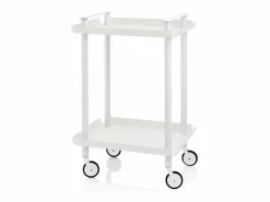 Don Hierro - Carrito auxiliar LEKY, armazón , 2 estantes. Multifuncional, práctico y decorativo- Blanco