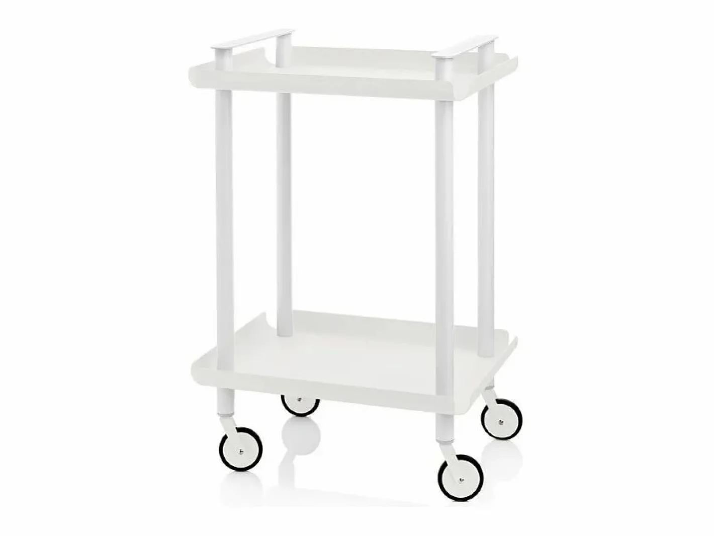 Don Hierro - Carrito auxiliar LEKY, armazón , 2 estantes. Multifuncional, práctico y decorativo- Blanco