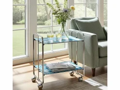 - Carrito auxiliar plegable BAUHAUS cromado con ruedas – 2 niveles y 4 posiciones-^Don Hierro Outlet