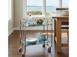 - Carrito auxiliar plegable BAUHAUS cromado con ruedas – 2 niveles y 4 posiciones-^Don Hierro Outlet