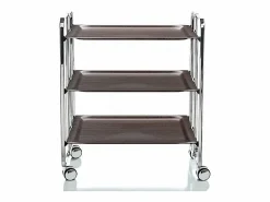 - Carrito auxiliar plegable BAUHAUS cromado con ruedas – 3 niveles y 3 posiciones-Wengue^Don Hierro Online