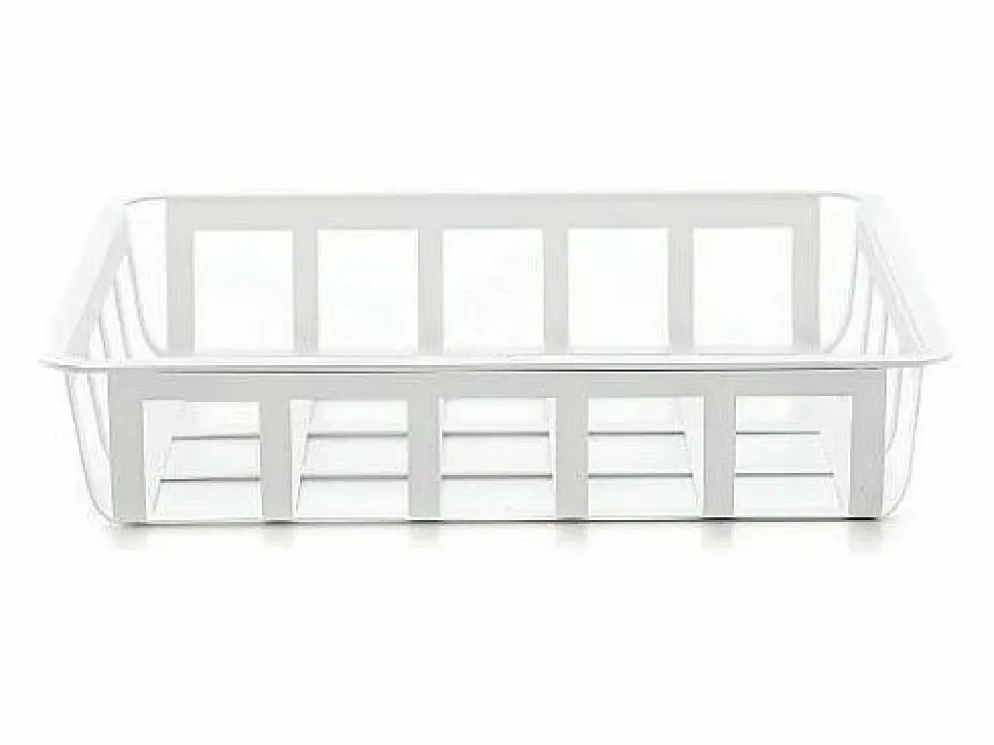 Don Hierro - Cesta metálica ordenación pequeña, multifuncional y decorativa, ZESTA- Blanco New