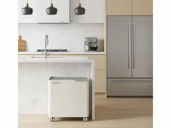 Don Hierro Cubo De Basura Para Cocina|- Cubo de basura reciclaje ECOBOX, con ruedas y cierre suave, 60 litros-