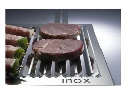 Don Hierro - Parrilla de acero inoxidable para barbacoa, especial carne, ABRÁSAME, tamaño grande- Plateado Outlet
