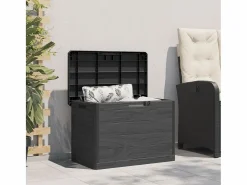 Garden Furniture Dorian Baúl para cojines polipropileno gris antracita 77,5x44,5x53 cm Marru00f3n New