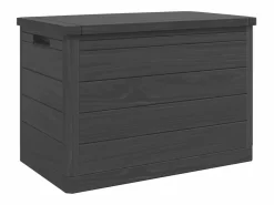 Garden Furniture Dorian Baúl para cojines polipropileno gris antracita 77,5x44,5x53 cm Marru00f3n New