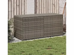 Garden Furniture Dorian Caja de almacenaje de jardín ratán sintético 283L Gris Sale