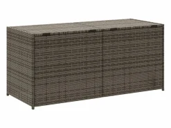 Garden Furniture Dorian Caja de almacenaje de jardín ratán sintético 283L Gris Sale