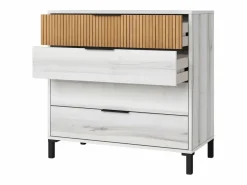 Dormitorio Completo|Dpto. Moderno Arles Albo y Roble Rayado 135-160 cm