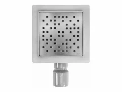 Rea Cañería|Drenaje Lineal Dots 150X150 Brush Steel